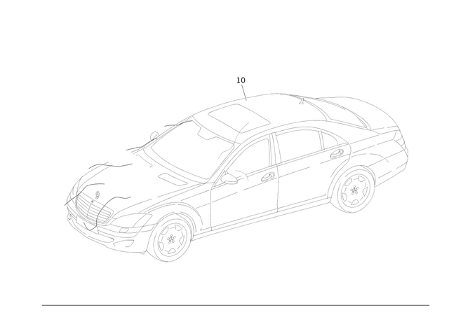 2218990086 - Tarpaulin: Covering Tarp for Mercedes-Benz: 250, 300S, S350, S500 Image