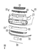 5NG26TZZAA - Frame, Bumper and Fascia: Radiator Grille for Mopar Image