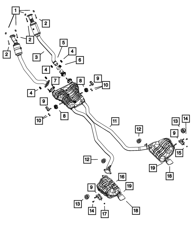 68414796AA - Exhaust: Exhaust Pipe And Converter, Right for Mopar Image