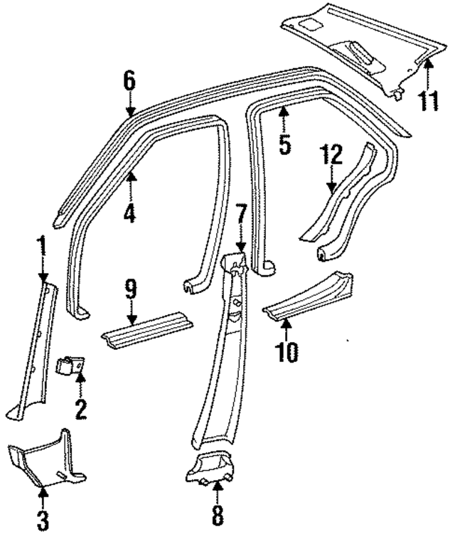 14069003259045 - Body: Windshield Trim for Mercedes-Benz Image