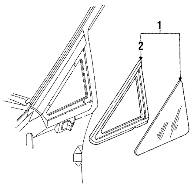 E69Z1100197A - Body: Glass for Ford: Aerostar Image