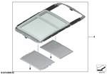 54137989596 - : Sunroof Headliner, Alcantara, Rear for BMW Image