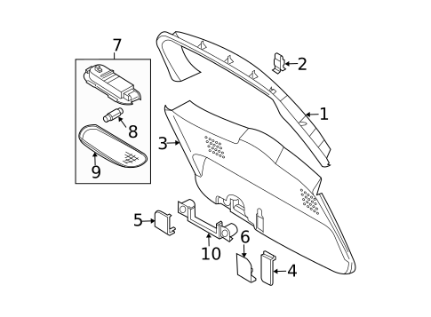 Interior Trim for 2005 Nissan Quest #0