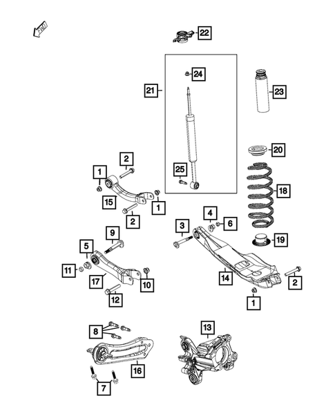 Rear Suspension and Cradle for 2017 Jeep Cherokee #0