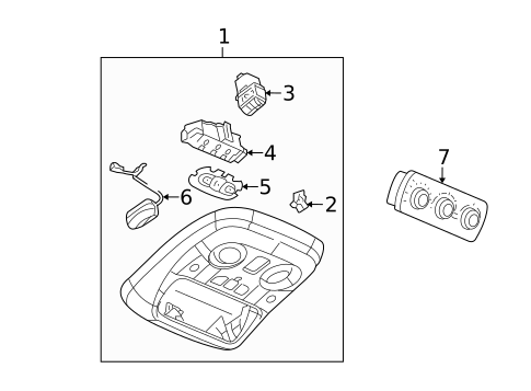 Overhead Console for 2003 GMC Yukon #0