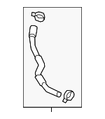 25450D3300 - Cooling System: Reservoir Hose for Hyundai Image