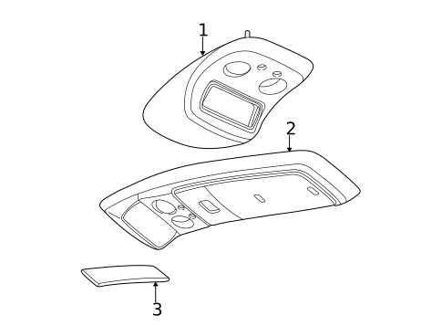 Overhead Console for 2001 GMC Sierra 3500 #0