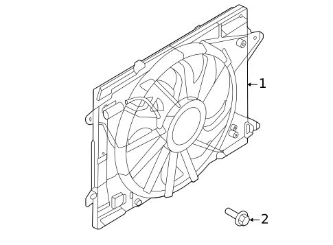 Cooling Fan, Clutch & Motor for 2023 Ford Escape #0