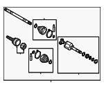 C91003NF4JNW - : Value Advantage™ CV AXLE FR RH for Nissan: LEAF Image