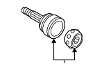 392113RA0B - Front Drive Axle: Outer Cv Joint for Nissan: LEAF Image