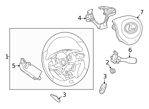 Steering Wheel & Trim for 2018 Lexus RX450hL #1