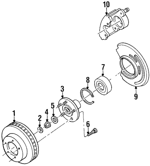Front Brakes for 1996 Mercury Villager #0