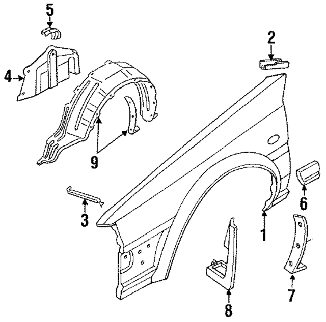 63112D4530 - Body: Fender for Nissan: Stanza Image