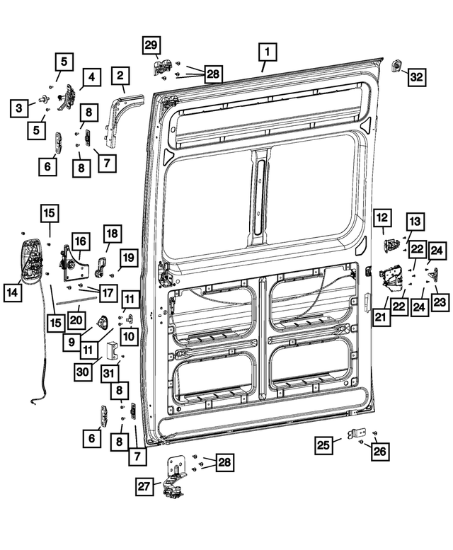 68134361AA - Doors, Door Mirrors and Related Parts: Trim Bracket for Mopar Image