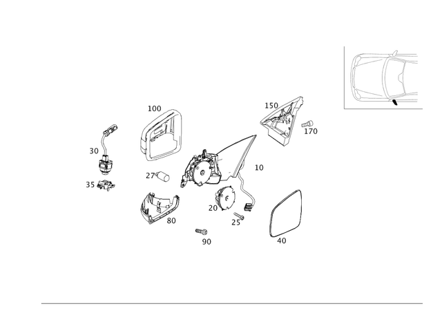 2128100964 - Driver Door: Trim for Mercedes-Benz Image