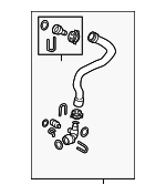 8W0122055L - Cooling System: Lower Hose for Audi: A4, A4 Quattro, A5 Quattro Image