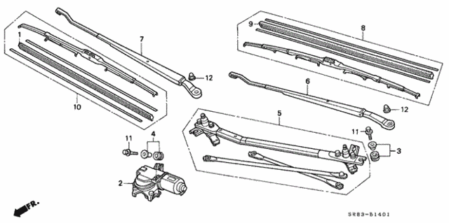 Front Windshield Wiper (Delco) (2) for 1993 Honda Civic #0