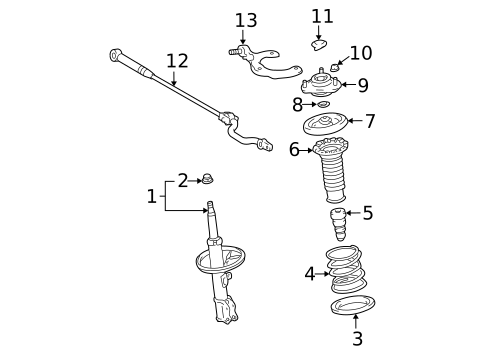 Suspension, Springs & Related Components for 2008 Toyota Corolla #0