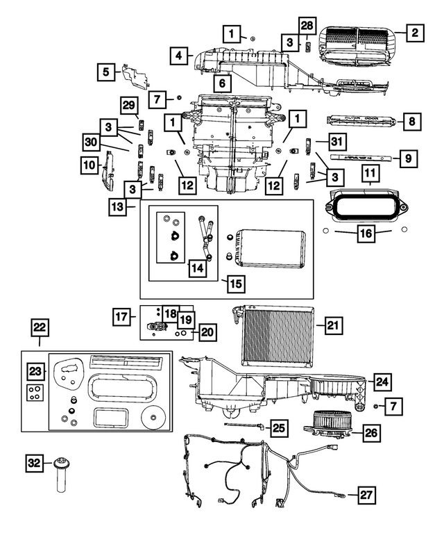 68542652AA - Air Conditioners and Heaters: Air Inlet Housing for Mopar Image