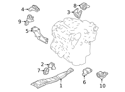 Engine & Trans Mounting for 2002 Mazda MPV #0