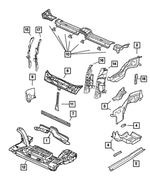 4724485AE - : Radiator Closure Panel, Outer, Left for Mopar Image