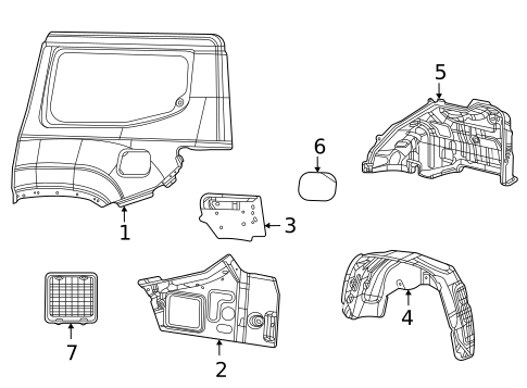 Quarter Panel & Components for 2023 Jeep Grand Wagoneer #0