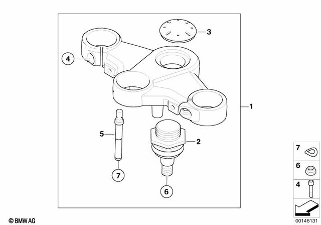 7129904477 - Front Axle, Front Suspension: Isa Screw - M8X25-10.9-zns3 for BMW-Motorrad Image