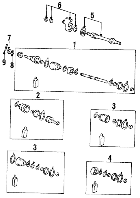 Drive Axles for 1994 Hyundai Scoupe #0