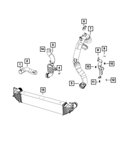 Radiator and Related Parts; Charge Air Cooler for 2016 Jeep Renegade #4