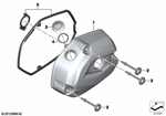 11128549655 - : Cylinder Head Cover, Silver, Left for BMW-Motorrad Image