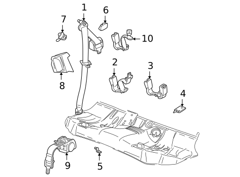Rear Seat Belts for 2000 Saturn LW2 #0