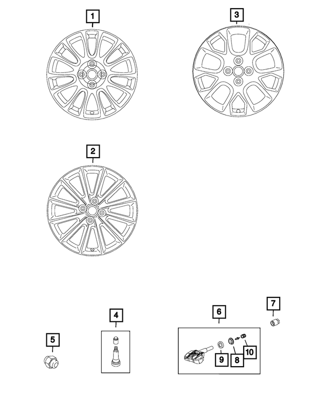 68509571AA - Wheels: Tire Pressure Sensor for Mopar Image