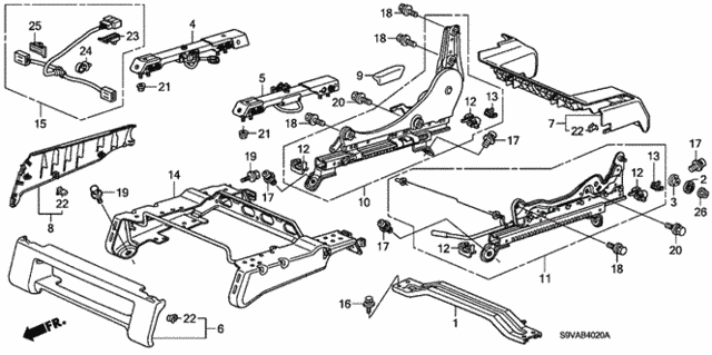 Front Seat Components (R.) for 2008 Honda Pilot #0