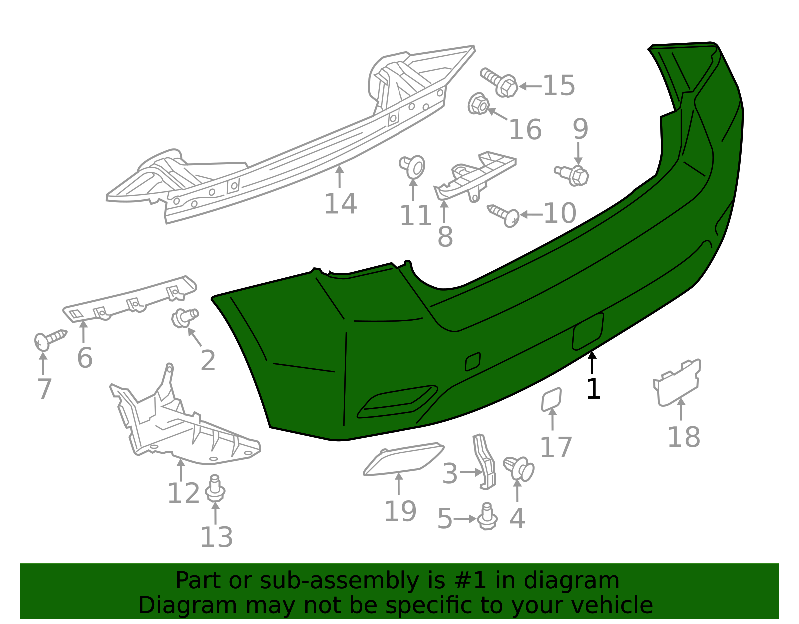 2012-2016 Subaru Impreza Bumper Cover 57704FJ031 | Subaru Online Parts