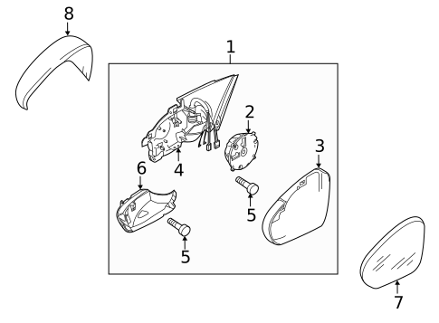 Outside Mirrors for 2012 Volkswagen GTI #1