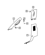 7KF741X9AA - Interior Trim: A Pillar Molding, Right for Mopar Image