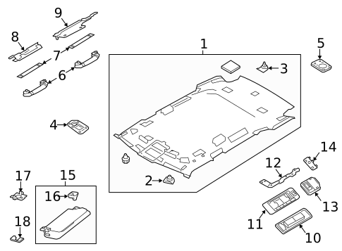 Interior Trim - Roof for 2022 Land Rover Range Rover Sport #1