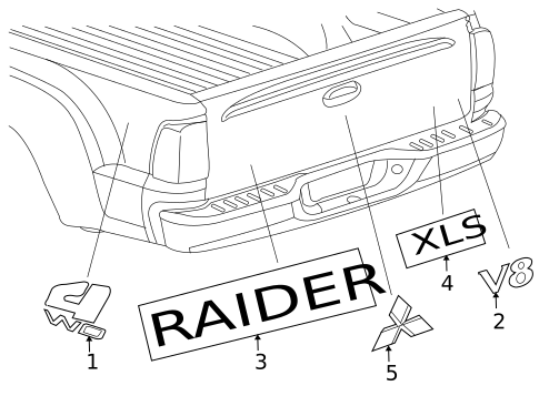 Exterior Trim - Pick UP Box for 2008 Mitsubishi Raider #0