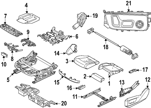 Passenger Seat Components for 2024 BMW 530i #2