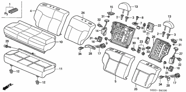 Rear Seat for 2005 Honda Civic #0