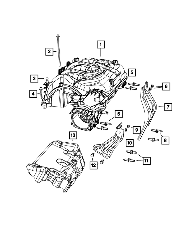 « 4627022AB – 3.6L Gas; Engine : Collecteur D`admission Support pour Mopar Image »
