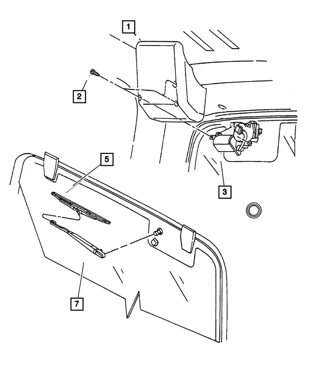 55156660AD - Wiper/Lock Cylinder and Keys: Wiper Motor Cover for Mopar Image
