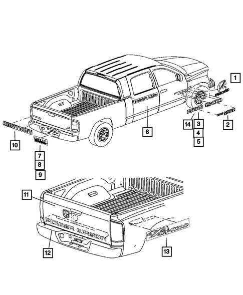 Nameplates for 2006 Dodge Ram 2500 #0