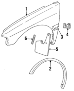 8970892292 - Body: Fender for Honda: Passport Image