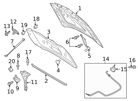Hood & Components for 2017 Lincoln Navigator #0