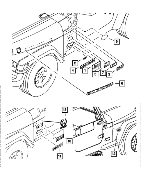 Decals and Tapestripes for 2005 Jeep Wrangler #0