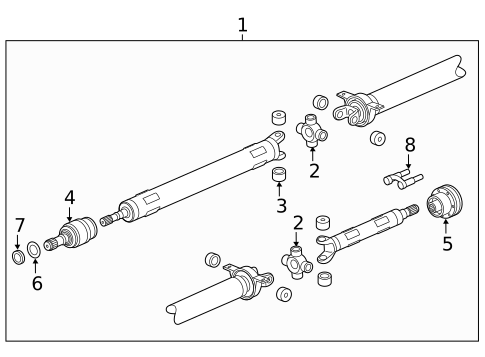 Drive Shaft for 2012 Cadillac SRX #0