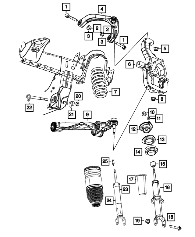 68444543AC - Front Suspension: Upper Control Arm, Left for Mopar Image