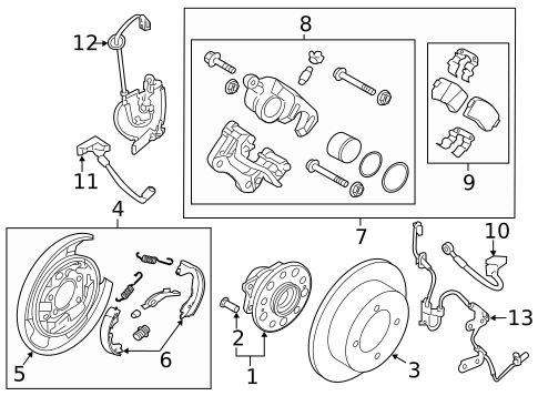 Brake Components for 2013 Hyundai Azera #1