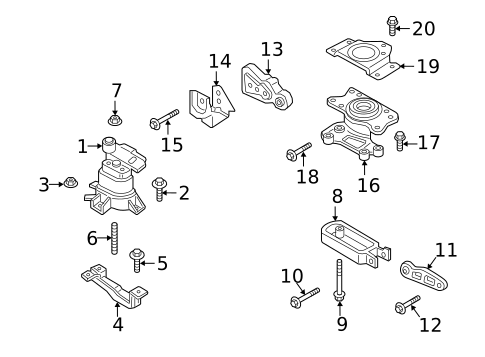 Engine & Trans Mounting for 2023 Lincoln Nautilus #0